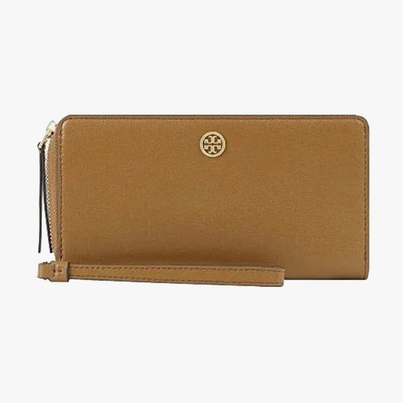 Tory Burch Womens Robinson Leather Zip Around Clutch Wallet - Picture 1 of 3